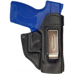 IWB 5 Fondina in Pelle per Smith & Wesson Shield Nero VlaMiTex