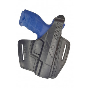 B5 kožené pouzdro pro Heckler a Koch VP40 černé s Red Dot VlaMiTex – pohled zepředu