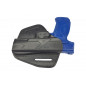 U9 Funda de Cuero para Smith & Wesson MP40 Funda de Desenfunde Rápido Negra VlaMiTex