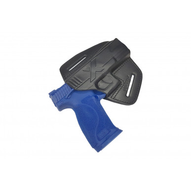 U9 Leather Holster for Smith & Wesson MP40 Quick Draw Holster Black VlaMiTex
