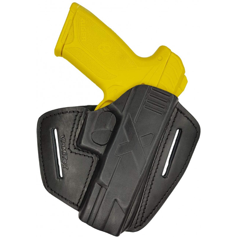 U9 가죽 홀스터 Ruger Security 9 빠른 추출 홀스터 검정색 VlaMiTex