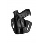 UXLi Holster en Cuir pour Record 2015 pour Gaucher Noir VlaMiTex – vue de face