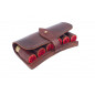 J1 Étui à cartouches en cuir véritable marron calibre 12 VlaMiTex