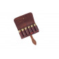 J1 Étui à cartouches en cuir véritable marron calibre 12 VlaMiTex