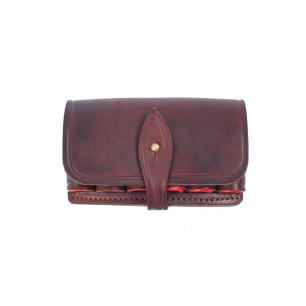 Caliber 16 Cartridge Case – Compact Genuine Leather Case in Brown