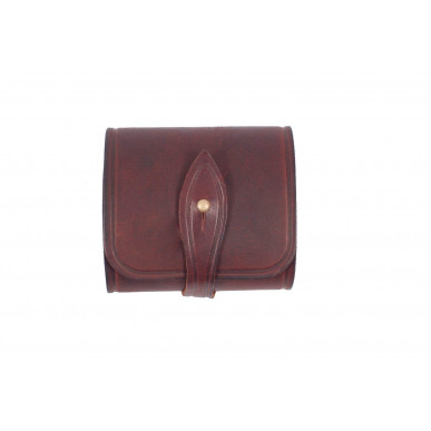 .223 Rem Cartridge Case – Brown Leather Case for 10 Rifle Cartridges