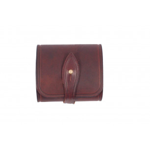 .308 Win Cartridge Case – Brown Leather Case for 10 Rifle Cartridges