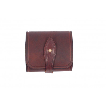 .308 Win Cartridge Case – Brown Leather Case for 10 Rifle Cartridges