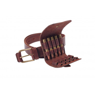 .308 Win Cartridge Case – Brown Leather Case for 10 Rifle Cartridges