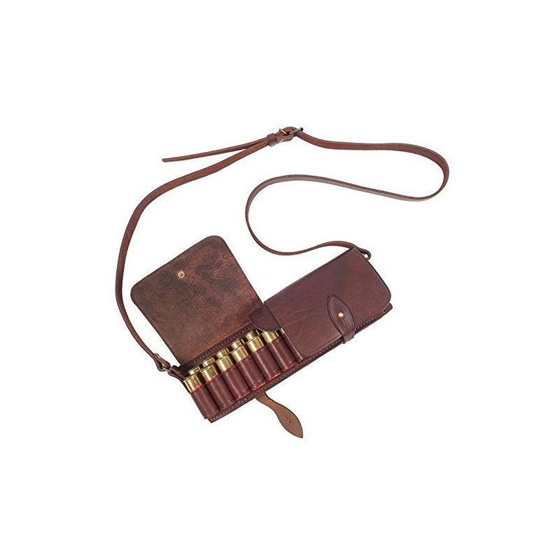J6 Patronen Tasche Echt-leder Braun 12 kal VlaMiTex J6 Patronen Tasche Echt-leder Braun 12 kal VlaMiTex