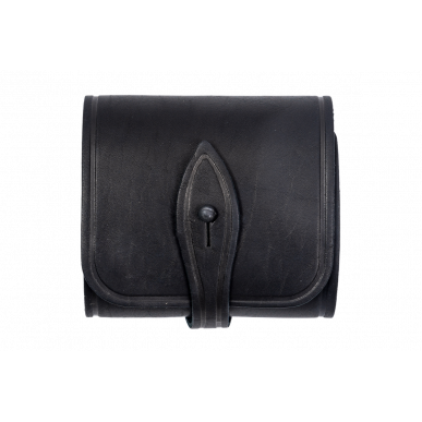 Porte-cartouches .308 Win Noir – Porte-ceinture en cuir véritable pour 5 cartouches