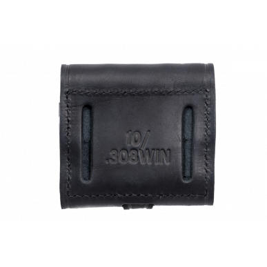 Porte-cartouches .223 Rem Noir – Porte-ceinture en cuir véritable pour 5 cartouches