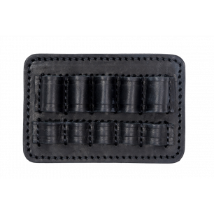 .308 Win Cartridge Holder Black – Genuine Leather Belt Holder for 5 Cartridges