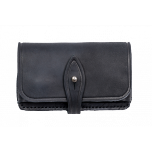 Estuche de cartuchos calibre 12 negro – Estuche de cuero genuino con 6 lazos