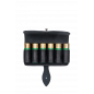 J26 Estuche para Cartuchos de Cuero Auténtico 12 Cal Negro VlaMiTex