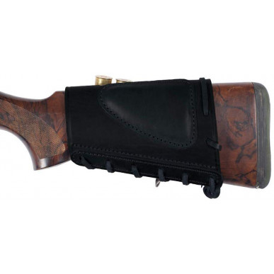Shaft Cartridge Case Caliber 12 Black – Leather Case for 5 Shotgun Shells
