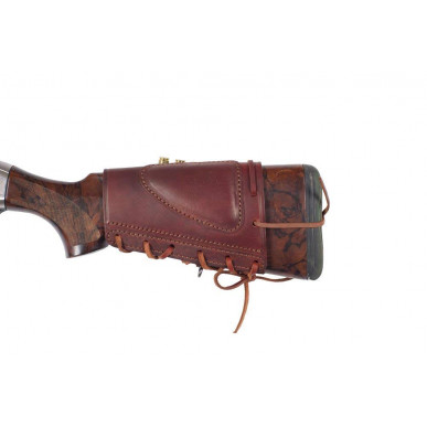 Funda de Cartuchos para Culata .308 Win – Cuero Auténtico Marrón con 5 Lazos