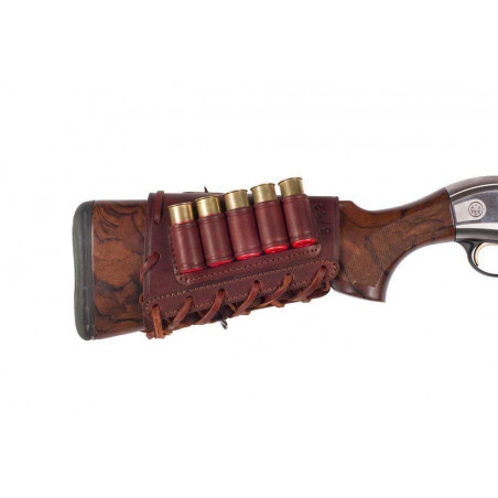 Shaft Cartridge Case Caliber 16 – Genuine Leather Brown with 5 Loops