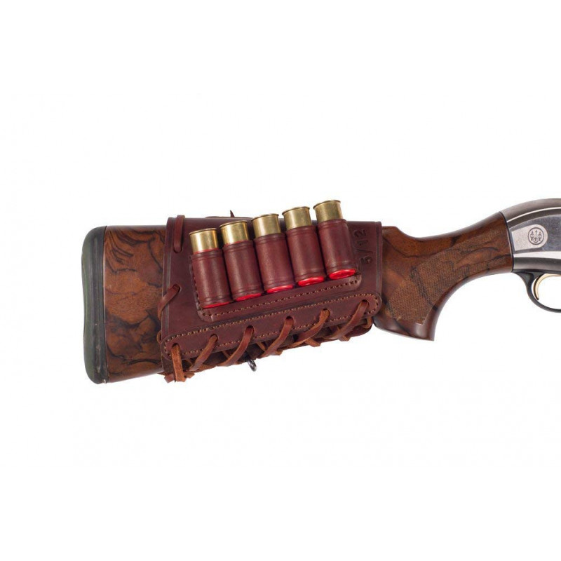 J15 Stock Cartridge Pouch 12 Gauge Leather VlaMiTex