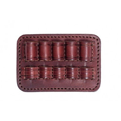 .308 Win Cartridge Holder – Open Genuine Leather Model Brown for 5 Rifle Cartridges