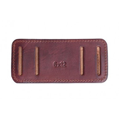Open Cartridge Holder Caliber 12 – Genuine Leather Brown with 6 Loops