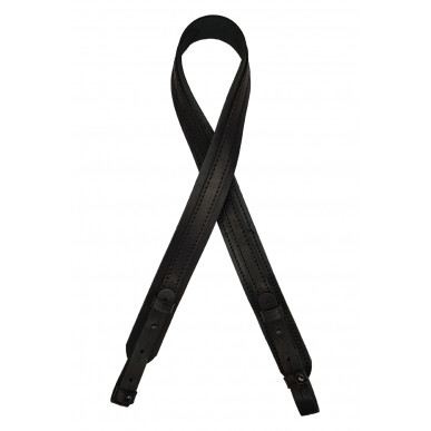 검정색 천연 가죽 총기 벨트 – 장총용 조절 가능한 사냥 벨트