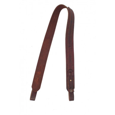 Rifle Sling Brown Genuine Leather – Adjustable Carrying Strap for Hunting Rifles