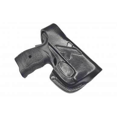 נרתיק עור לאקדח גז פלפל וולטר PDP OWB – ליד ימין עם כפתור לחיצה