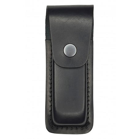 Nahkainen taittoveitsikotelo – Sopii 12,5 × 3,5 × 2,2 cm – Vyökiinnitys