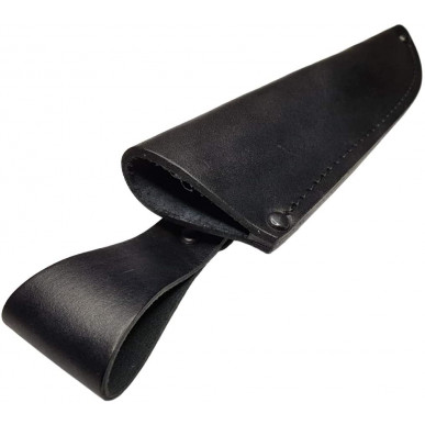 M19-2 nahkainen veitsen tuppi veitsenterälle 35 x 150 mm musta