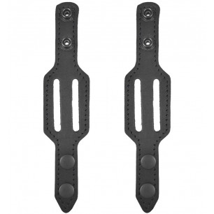3 x Pravý kožený držák na opasek pro 4 cm služební pás – Černý & funkční