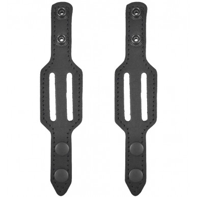 M14 3 x држач каиша права кожа црна за 4 цм VlaMiTex