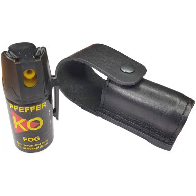 M10 Pepper Spray Holder Pouch Genuine Leather Fits Stopnow / KO Spray 007 / Ko FOG / Columbia VlaMiTex