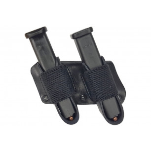 Double Leather Magazine Holder Left-Handed – Double Pouch for 2 Magazines IPSC