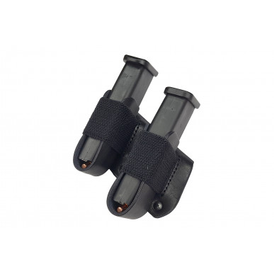 Double Leather Magazine Holder Left-Handed – Double Pouch for 2 Magazines IPSC