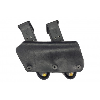 Kaksinkertainen nahkainen lippaanpidike IPSC:lle – 2 lippaan tasku