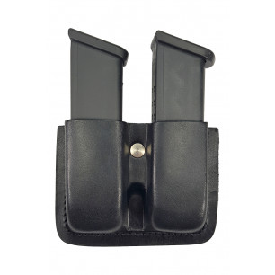 M4 真皮雙彈匣套 適用 Glock 手槍 VlaMiTex – 正面