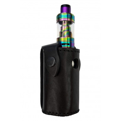 i4 Bolsa de Cinto para Asmodus Minikin v2 Couro Genuíno Preto para Cinto até 5 cm VlaMiTex