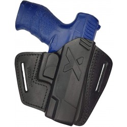 U16 Fondina da cintura per pistola Walther Creed in pelle nero VlaMiTex