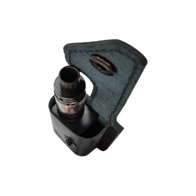 Funda de cuero para cinturón para SMOK Qbox Kit 50 W – Funda de cuero genuino con botón de presión