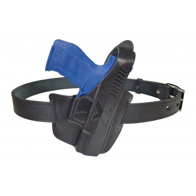Cinturón para armas de 40 mm de ancho – Cinturón de cuero de tres capas con refuerzo