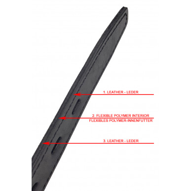 40mm 너비의 총기 벨트 – 삼중 가죽 벨트 강화형
