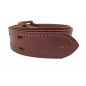 G7 Belt Genuine Leather 4 cm Double Prong Red-Brown VlaMiTex