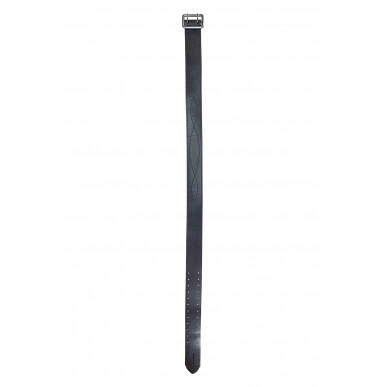 Cintura in pelle nera larga 5 cm con elegante fibbia a doppio ardiglione cromata