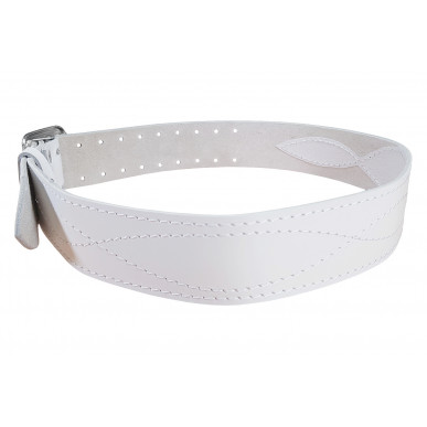 G3 Pás zesílený 5cm Kůže Bílá