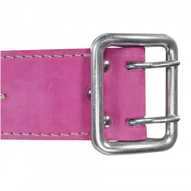Cinturón reforzado G2 de 5 cm de cuero ROSA