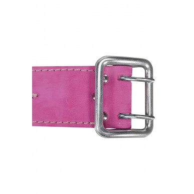 Cinturón reforzado G2 de 5 cm de cuero ROSA