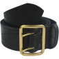 G1 Ceinture 5 cm de large en cuir véritable à double ardillon noir VlaMiTex G1 Ceinture 5 cm de large en cuir véritable à double ardillon noir VlaMiTex