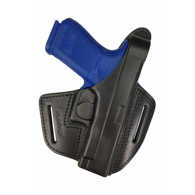 Glock 19용 가죽 홀스터 OWB – 오른손잡이용 스냅 버튼