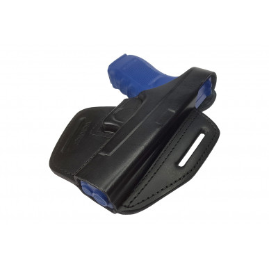 Glock 22 用レザーホルスター OWB – 右利き 用プッシュボタン付き